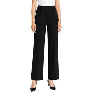 KATHY IRELAND Black Wide Leg Elasticized Waist Pants M NWOT